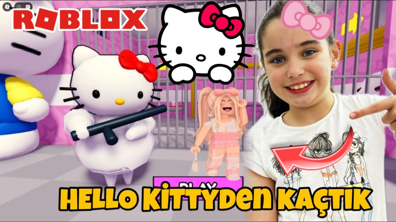 HELLO KİTTY BARRY HAPİSANESİNDEN KAÇTIK ELİF İLE ROBLOX