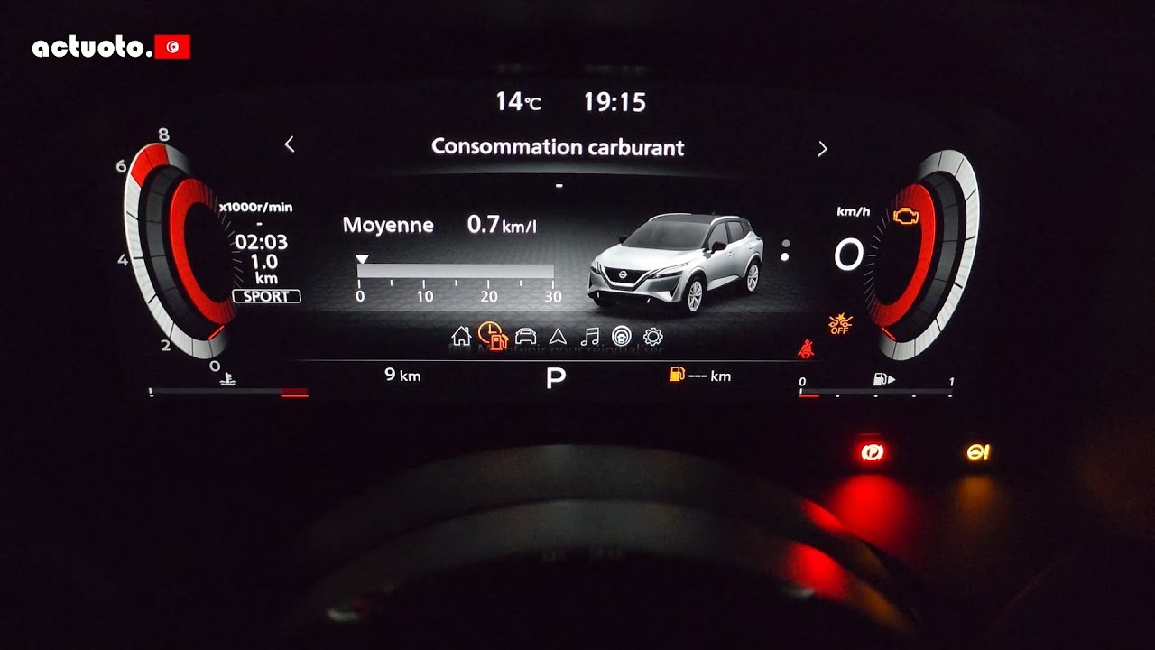 Actuoto: Nissan Qashqai, retour pléthorique. Intérieur (2/3) نيسان كاشكاي في تونس