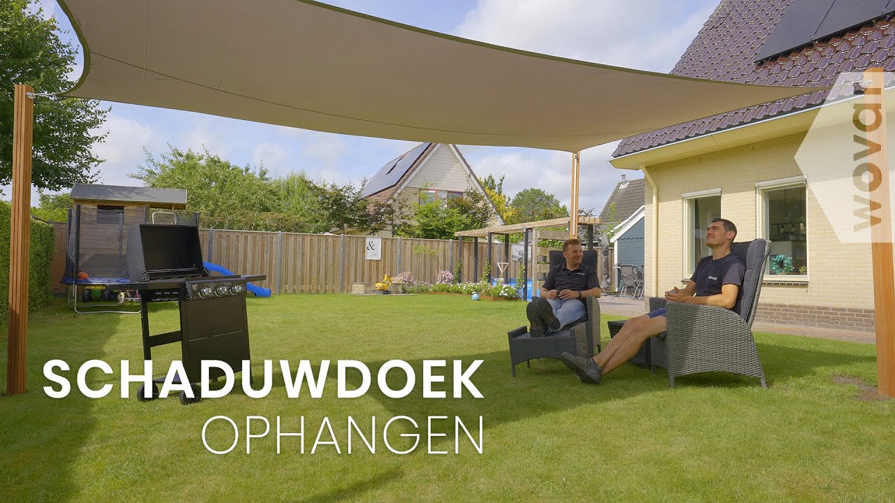 Hoe bevestig je een schaduwdoek? | Schaduwdoek ophangen