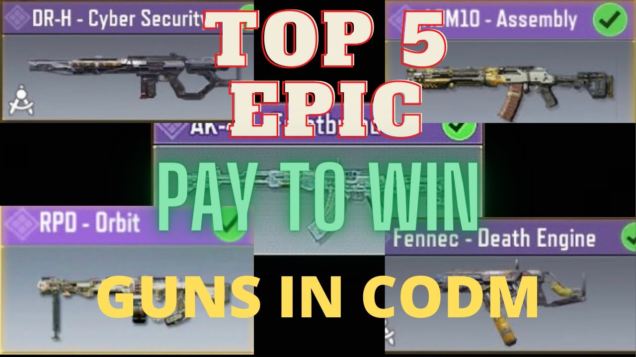 Top 5 Epic PAY TO WIN Guns in CODM || CODM || BLPE