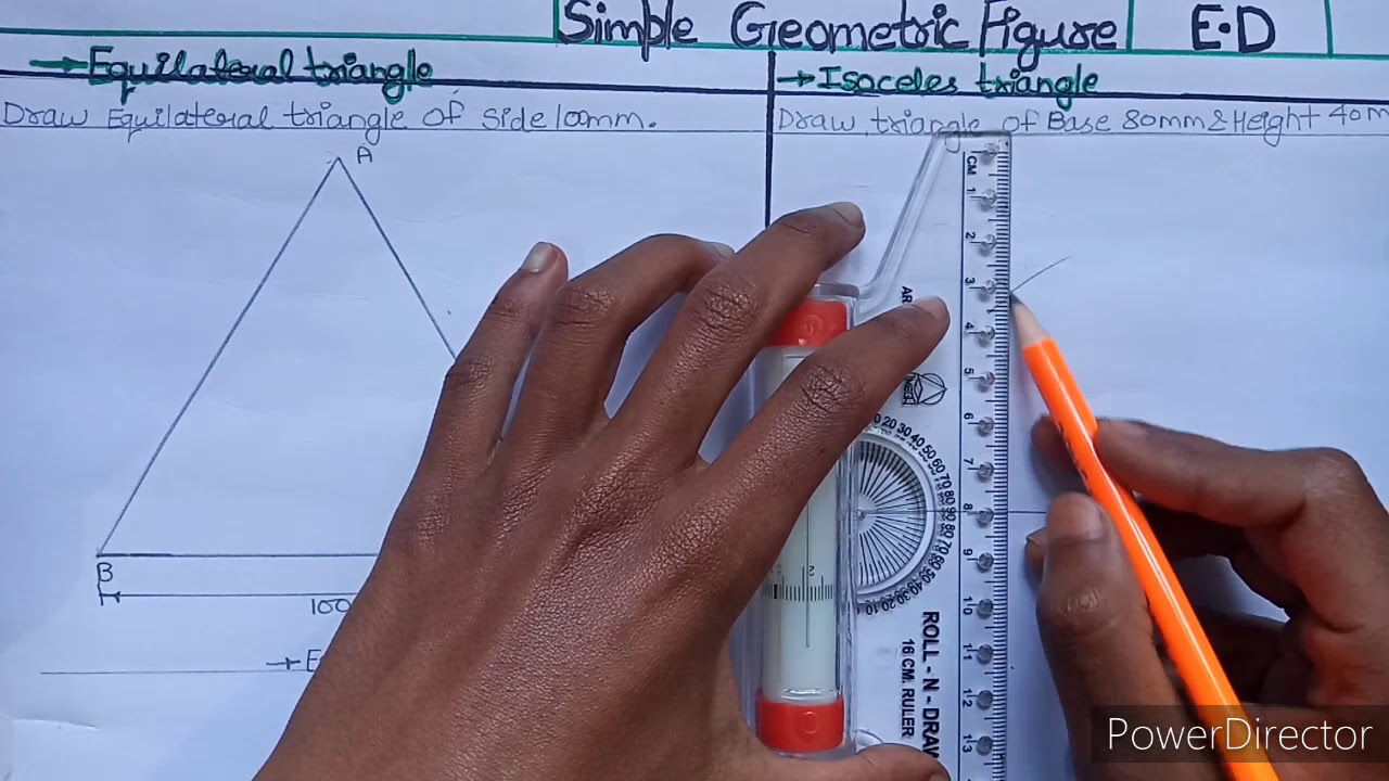 Triangle | Equilateral Triangle | Isosceles Triangle | Engineering Drawing