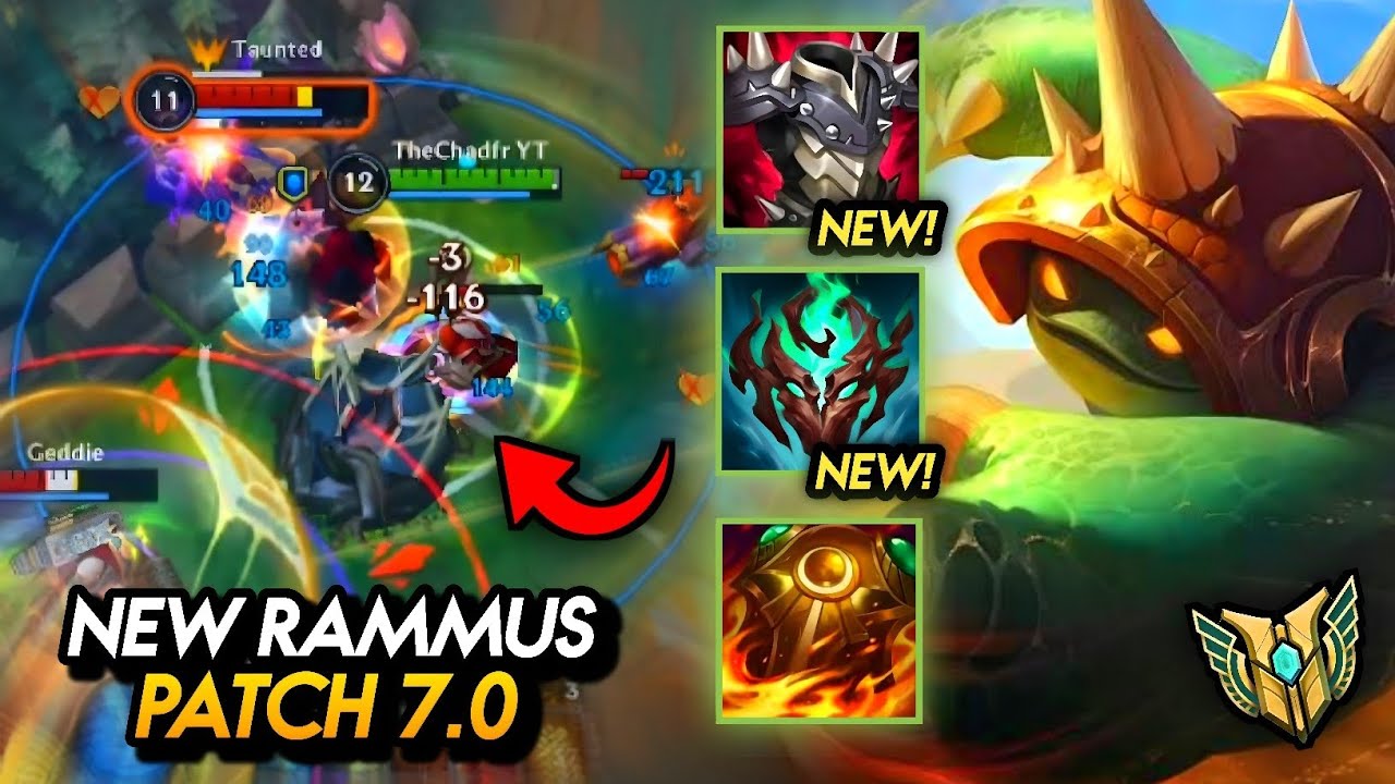 Wild Rift: NEW ITEMS ON RAMMUS IS SUPER OP!! 🐢 (PATCH 7.0 NEW BUILD) 