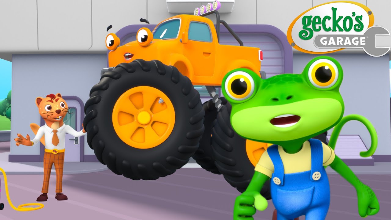 Monster Truck Flying Away! 🎈 | Gecko's Garage 🚚 | Cartoons For Kids | Toddler Fun Learning