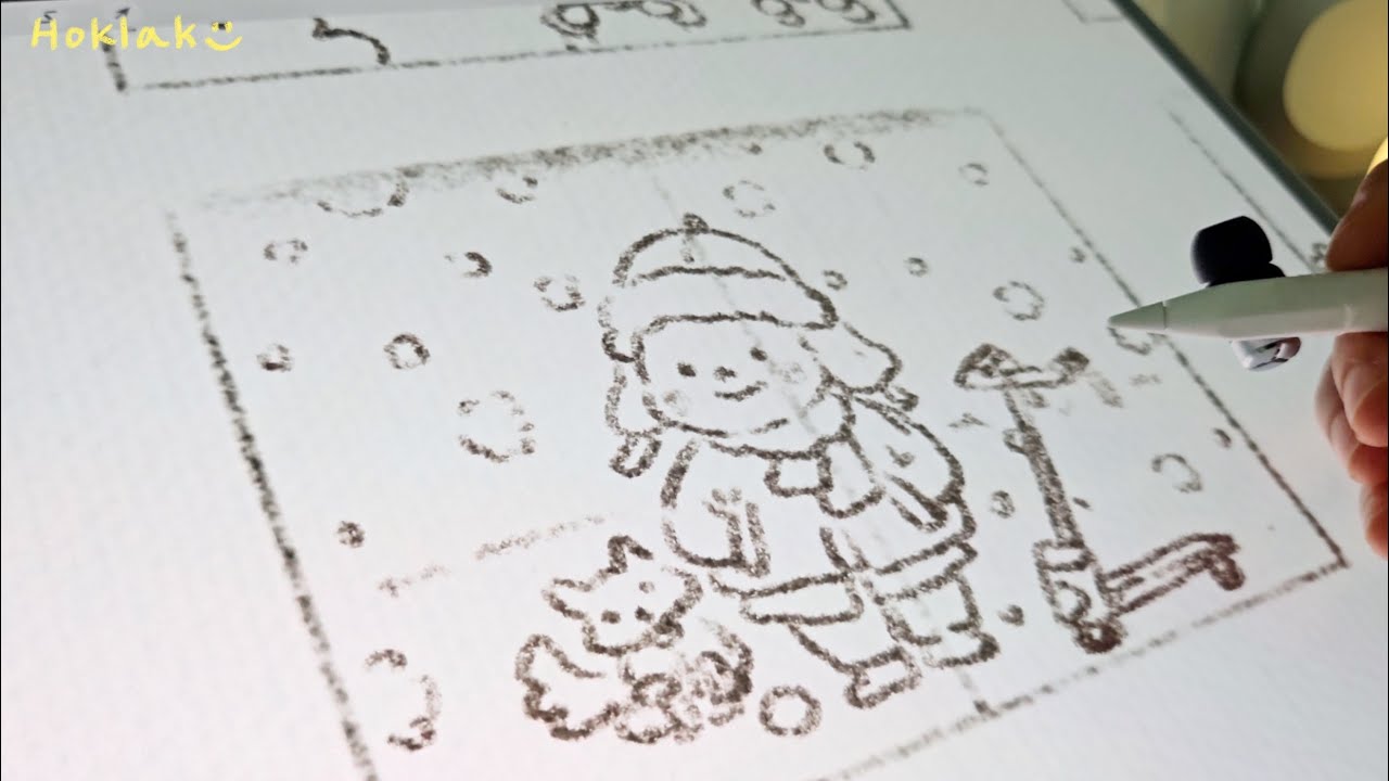  🗒ᝰ✍🏻 ̖́- 사각사각 포근한 연필 소리 | pencil sound | ipad Drawing | ASMR