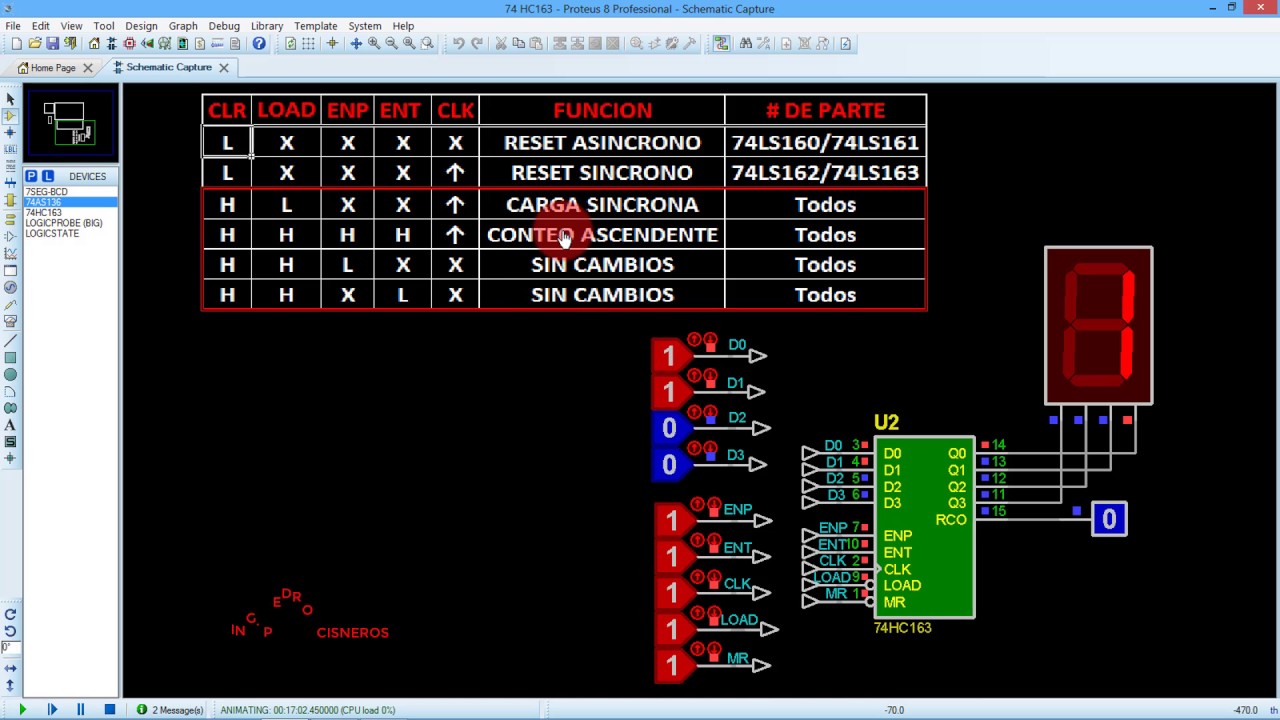 CONTADOR 74HC163 CAPT 7 PARTE 12