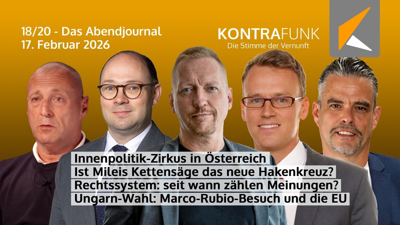 🔴 18/20: Das Abendjournal – live mit Florian Machl