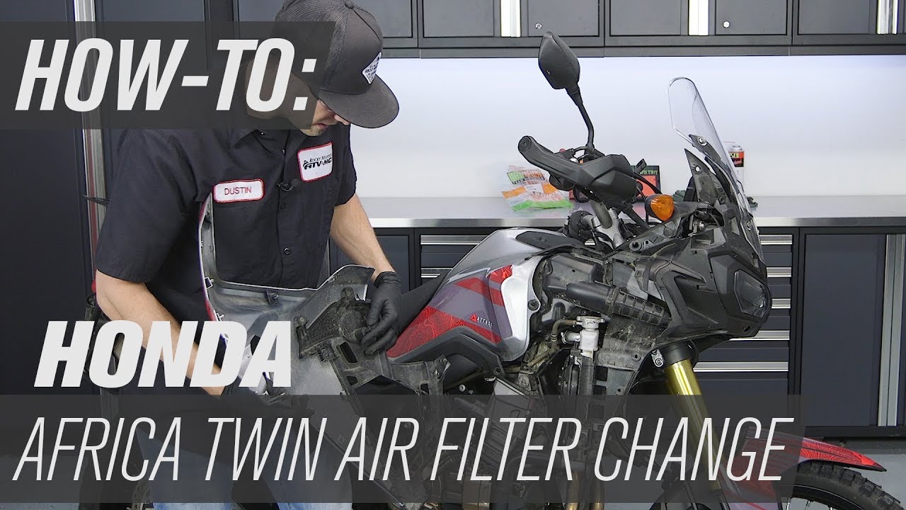Как заменить воздушный фильтр на Honda Africa Twin