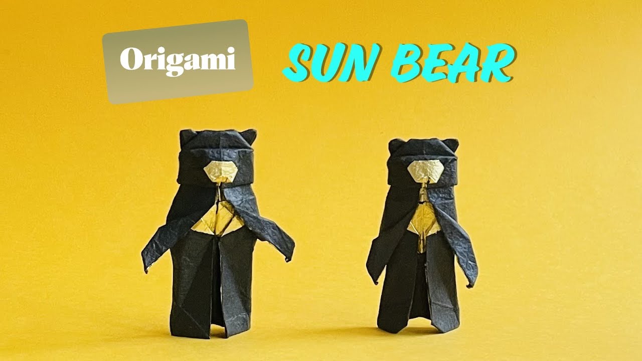 How to make Origami Sun Bear, step by step tutorial