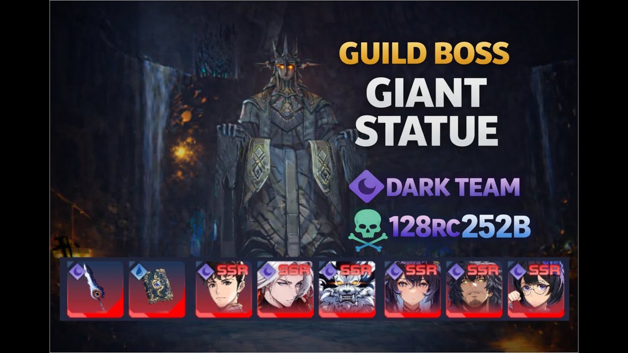 나혼렙어라이즈 | 길드보스 거대석상 | 암속 128격 | SOLO LEVELING ARISE | GUILD BOSS GIANT | DARK TEAM STATUE 128 RC