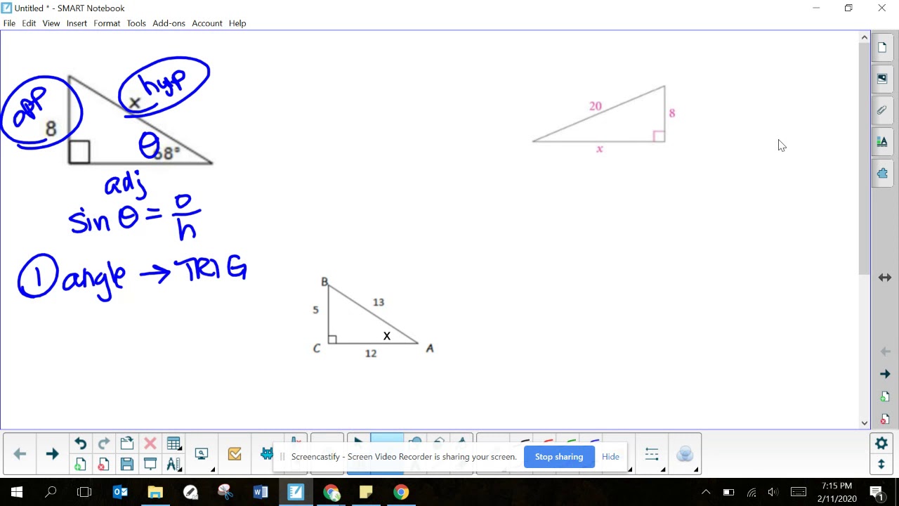 Pythagorean Thm vs. Trig