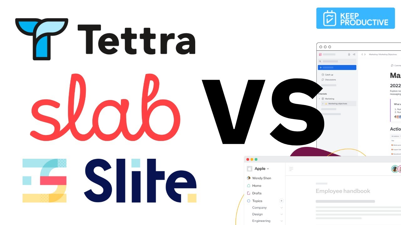 Slite vs Slab vs Tettra: Team Knowledge Management