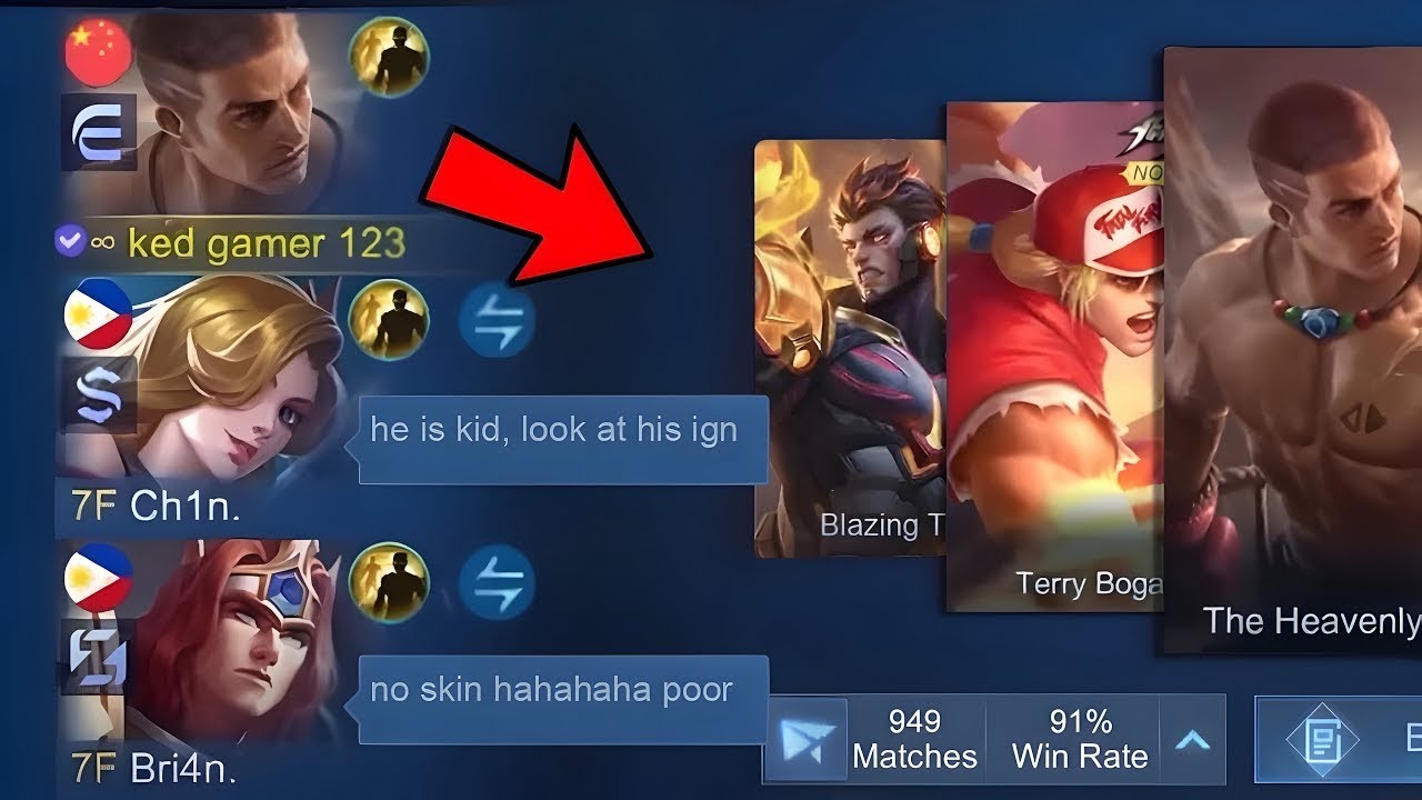 I MET ARROGANT SKINNER IN RANKED AND DID THIS PRANK (MY TEAM GOT HUMBLED) - MLBB