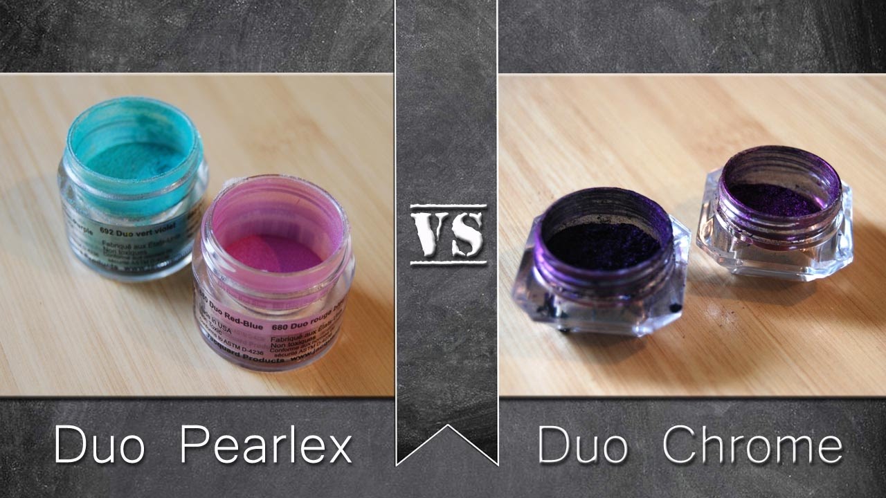 Duo Chrome VS Duo Pearl Ex Test comparatif sur polymère noire