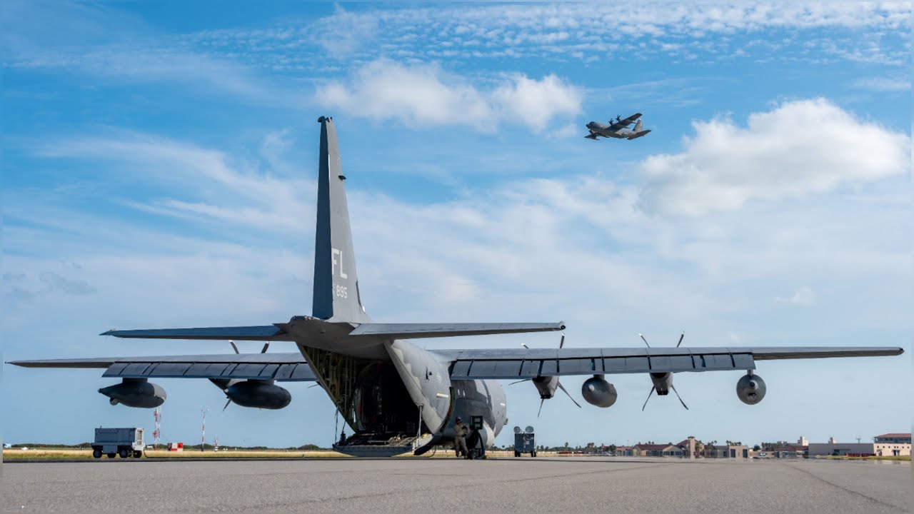 Strong US Air Force HC-130J Combat King II aircraft