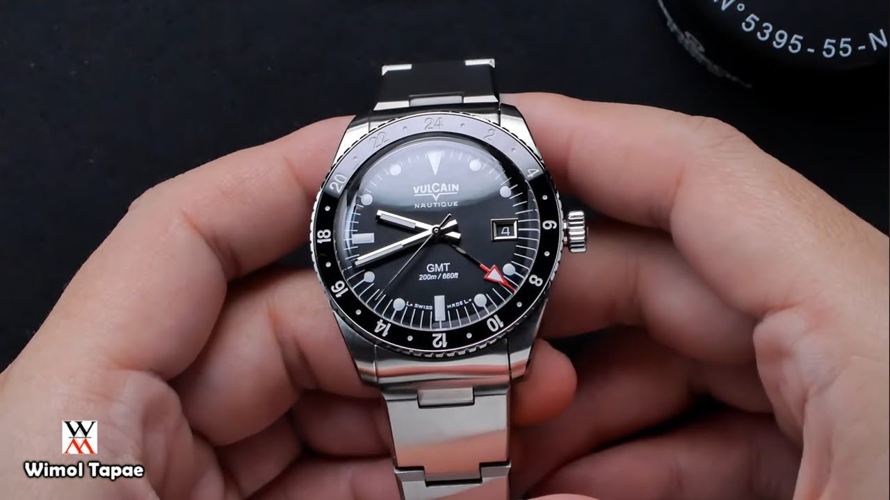 เรือนนี้น่าจะเป็น GMT ที่ผมชอบที่สุดแล้ว! Vulcain Skindiver GMT Black Luminova White - Wimol Tapae