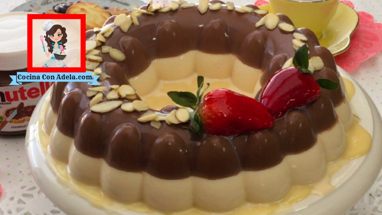 Gelatina de nutella y queso crema