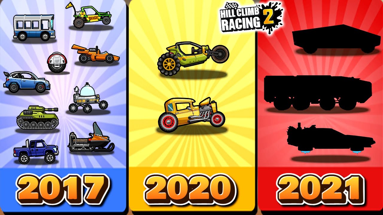 Hill Climb Racing 2 Vehicles Evolution 2016-2021