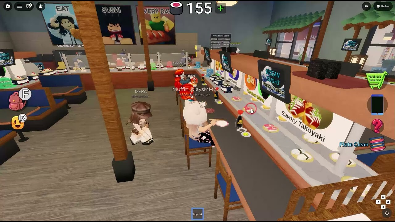 Playing 🍙🍜 Conveyor Sushi Restaurant [ sorry if the video is lowkey glitchy [it is just my wifi]