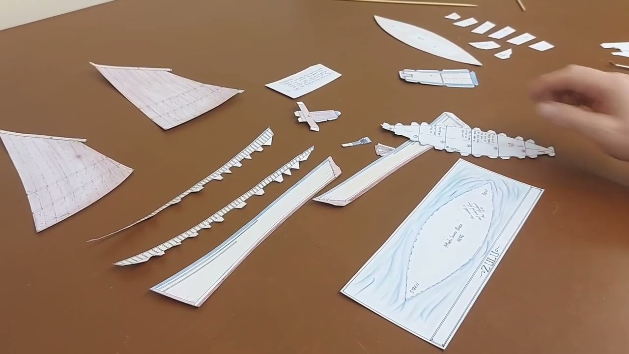 Instructions: Zulu Fishing Boat paper model.