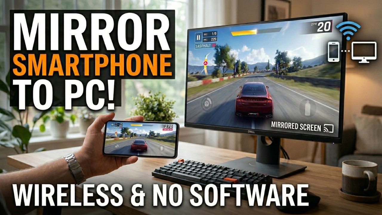 How to Mirror Phone Screen to Windows PC [Wireless & No Software]