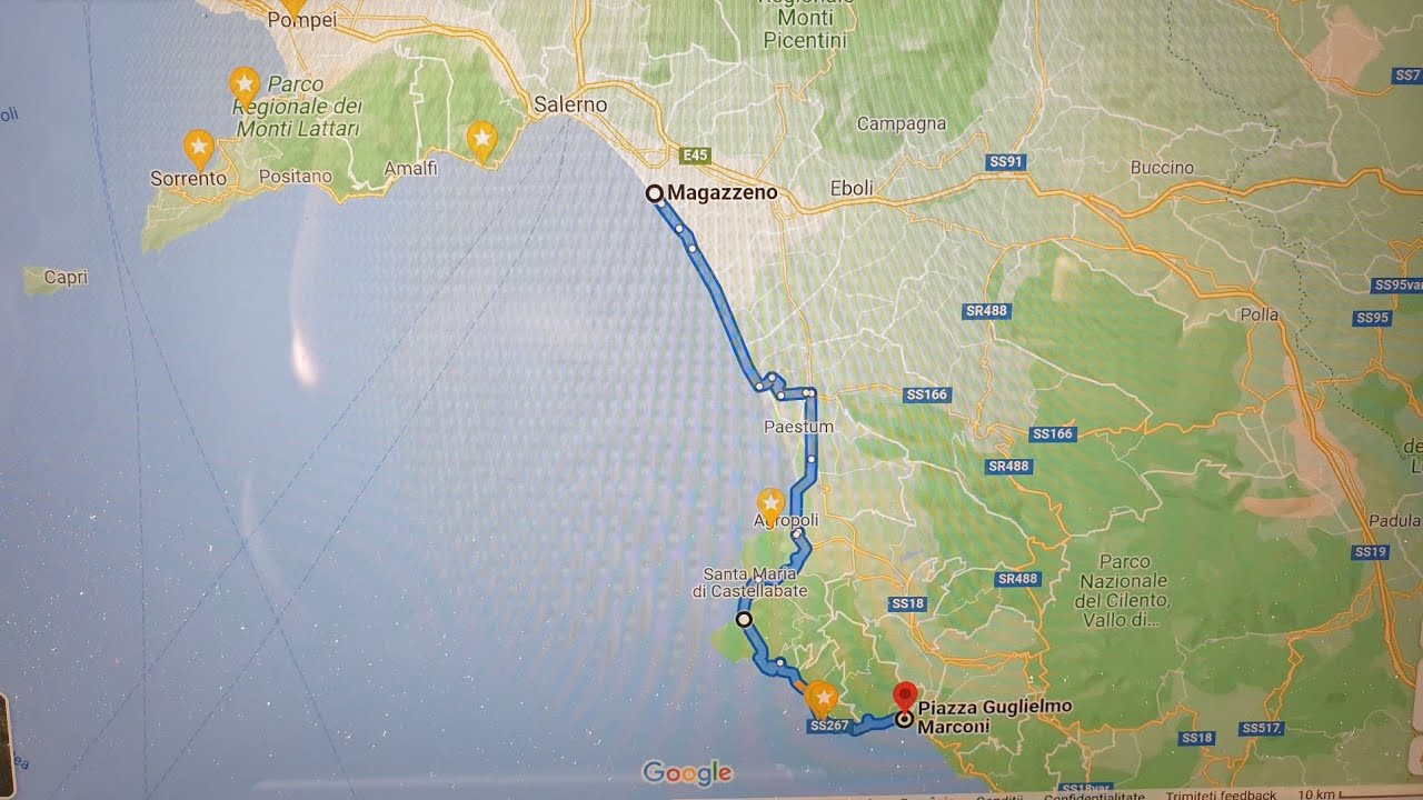 Italy  coast. Magazzeno - Marina di Casal Velino route.