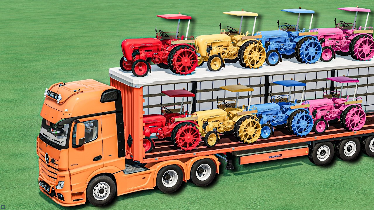 TRANSPORT JOB Gone Wrong? Mini Tractors Put OLD STONE GARAGE  - Farming Simulator 22