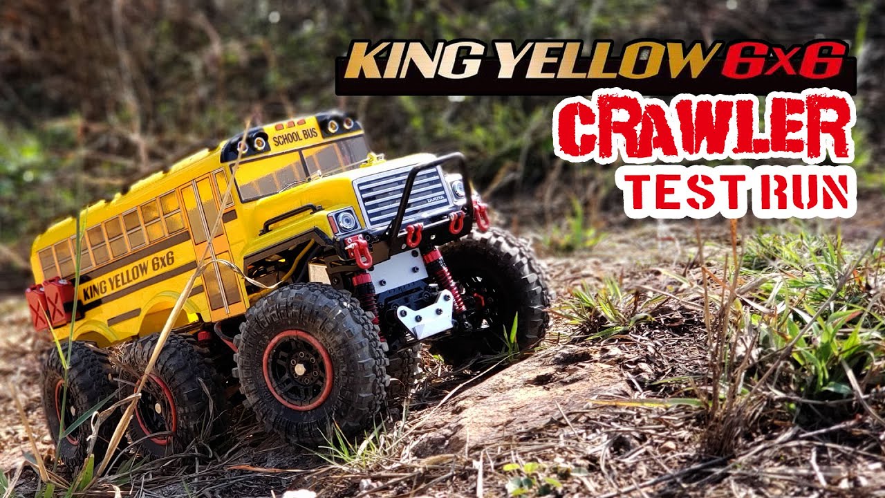 Tamiya King Yellow 6x6 Crawler Test Run(田宮黃巴士) G6-01(キングイエロー 改造)