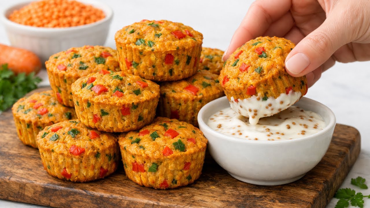 These Lentil Muffins Blew My Mind! Easy & Healthy Recipe!