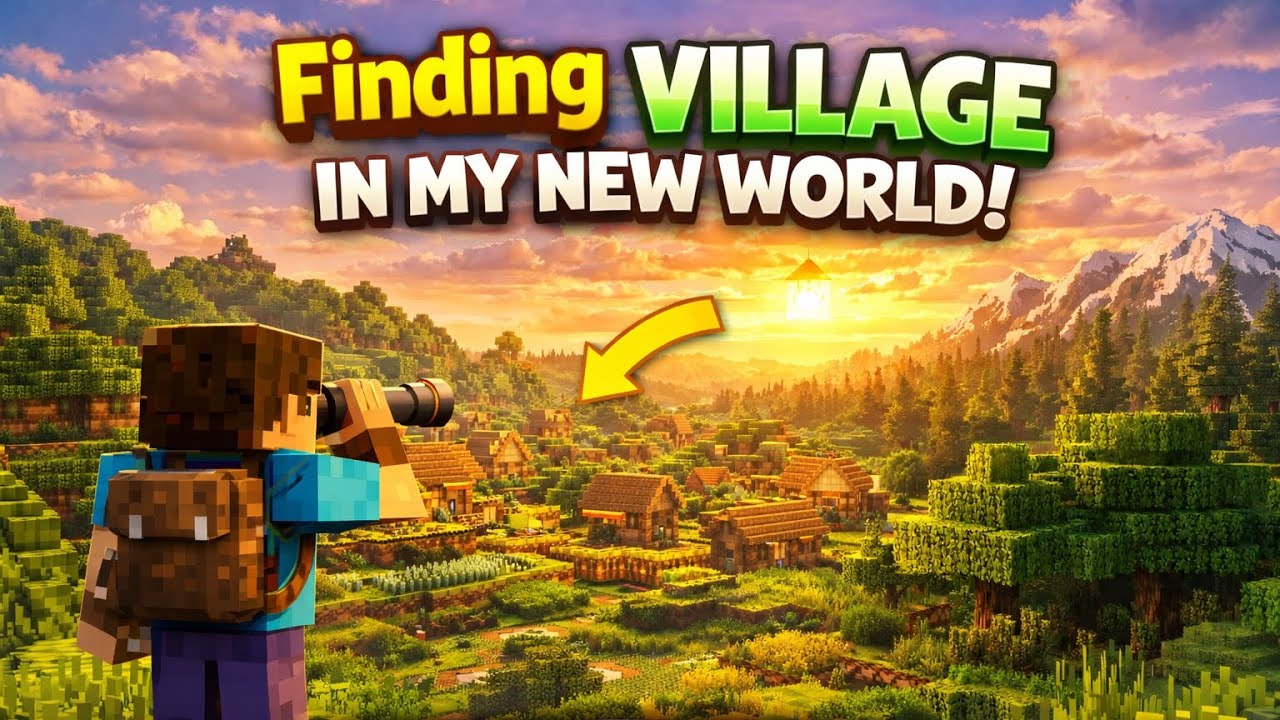 Finding village in my new world 