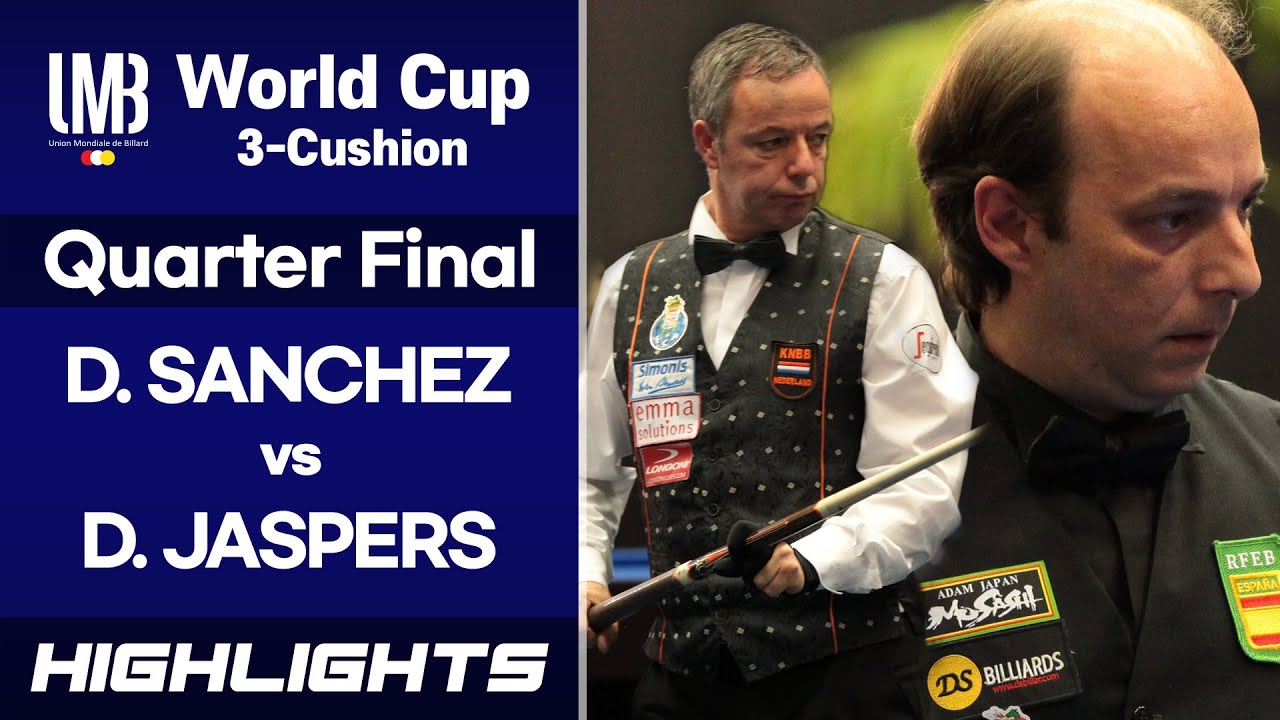 [Porto World Cup 3-Cushion 2016] Quarter Final - Daniel SANCHEZ (ESP) vs Dick JASPERS (NED). H/L