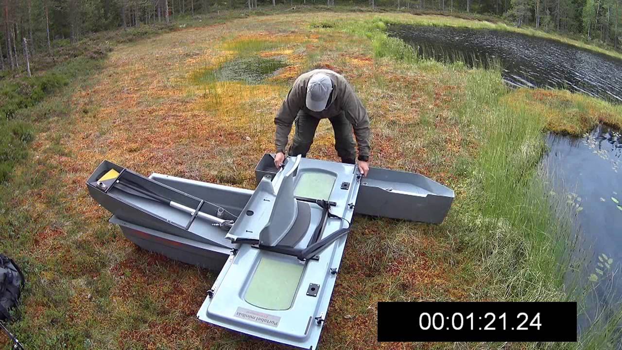 Hur man monterar en Portabel minibåt på land.