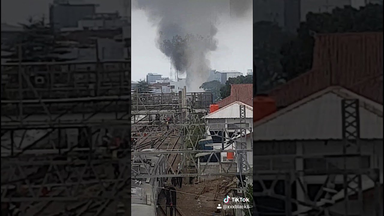 Keretanya yg terbakar  #train #indonesia #indonesianews #tanghabanstaion on fire 22/1/21