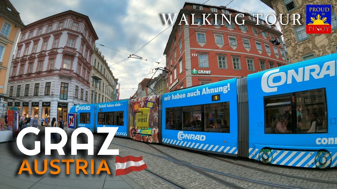 Altstadt (Oldtown), Jakominiplatz & Uhrturm (Clock Tower) Graz, Austria 🇦🇹 | Walking Tour