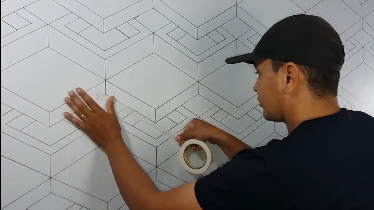 Pintura Decorativa  Efeito 3D, Passo a Passo mais Fácil do Mundo