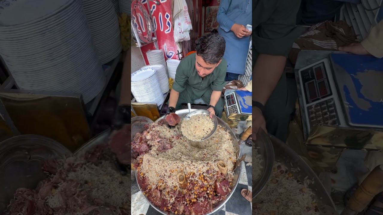 Afghani Golden Pulao #streetfood #afghanifood