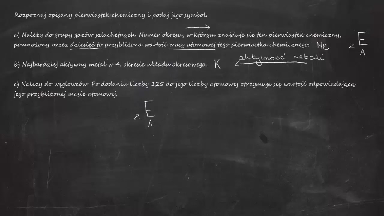 Rozpoznaj opisany pierwiastek chemiczny i podaj jego symbol. a) Należy do grupy gaz&oacute;w szlachetnych.