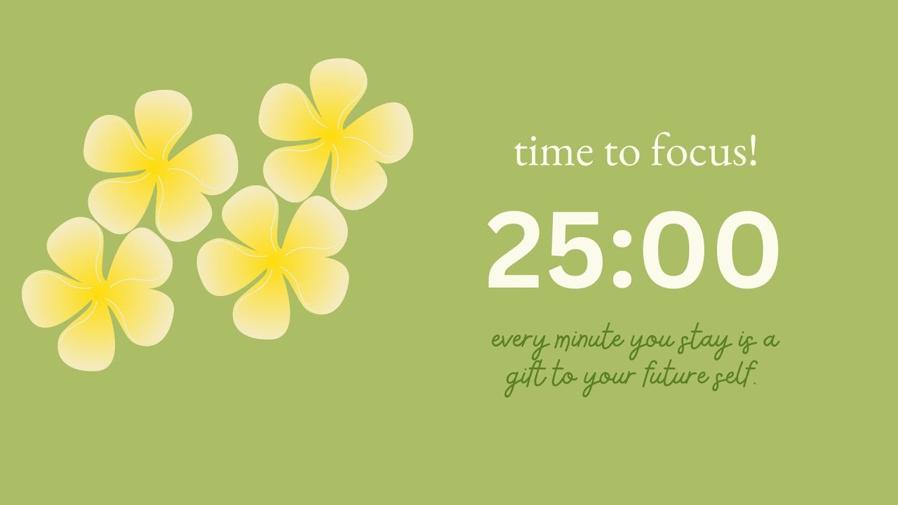 spring study with me 🌼 | 25/5 pomodoro (2 hours) | piano music for studying | focus timer