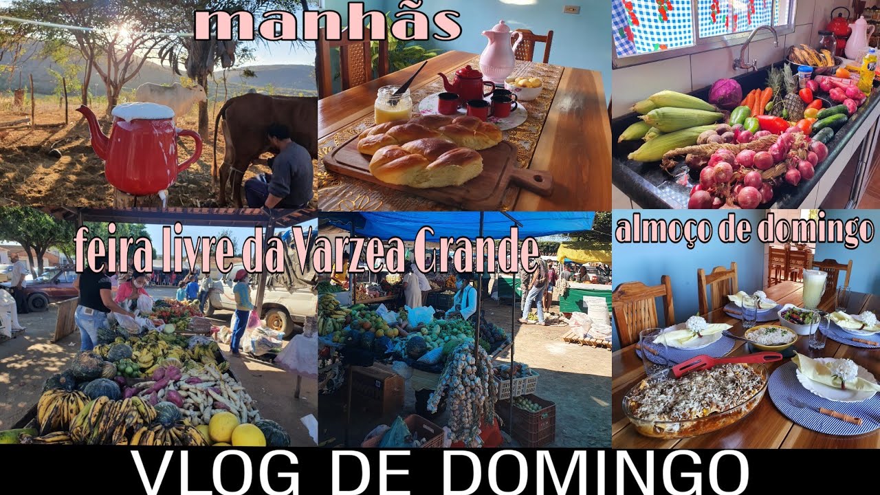 DOMINGO/FUI A FEIRA LIVRE DE VÁRZEA GRANDE/CAFÉ DA MANHA E PANQUECAS PRO ALMOÇO #VLOG