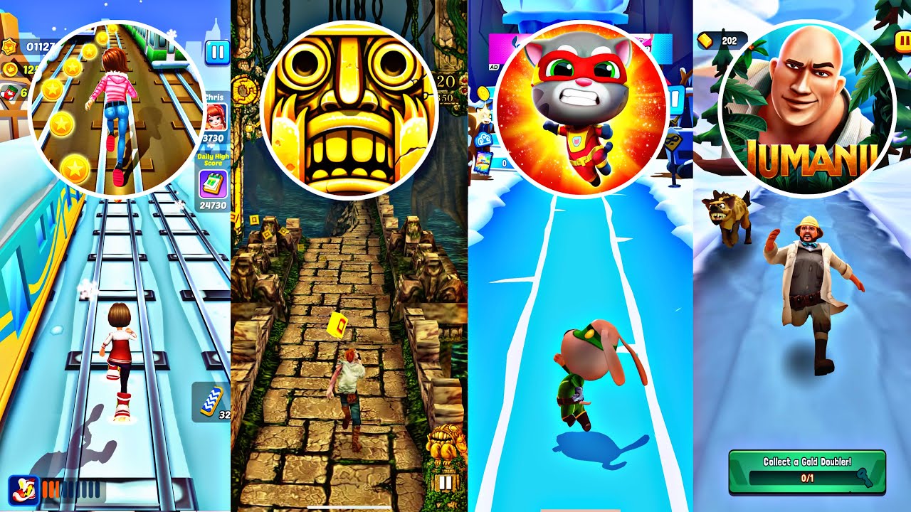 Subway Princess Runner 🆚 Temple Run 🆚 Talking Tom Hero Dash 🆚 Jumanji