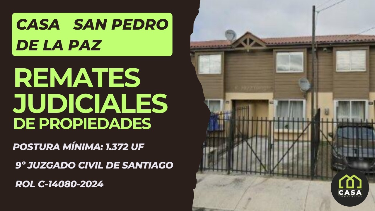 🏡 Remate Judicial de Casa en San Pedro de la Paz desde UF 1.372