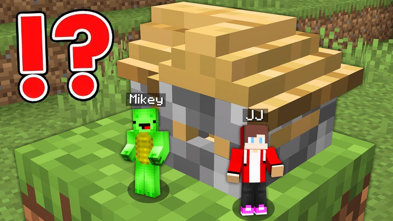 Tiny JJ and Mikey Build a SMALLEST HOUSE - in Minecraft Challenge (Maizen Mizen Mazien)