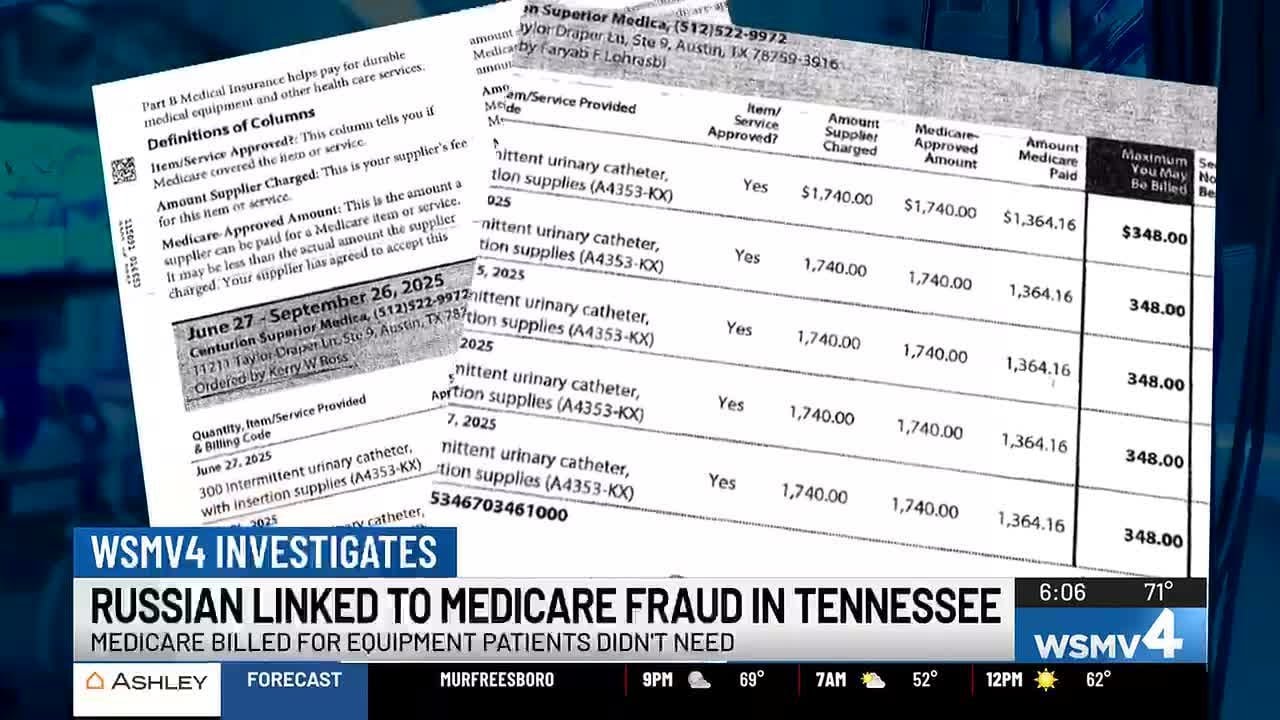 WSMV4 investigation reveals Russian connection to Tennessee Medicare billing scheme