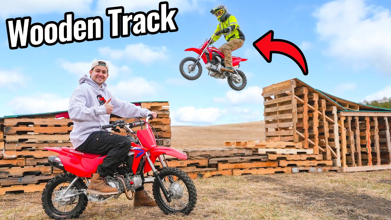 Dirtbike Track Made of Wood!