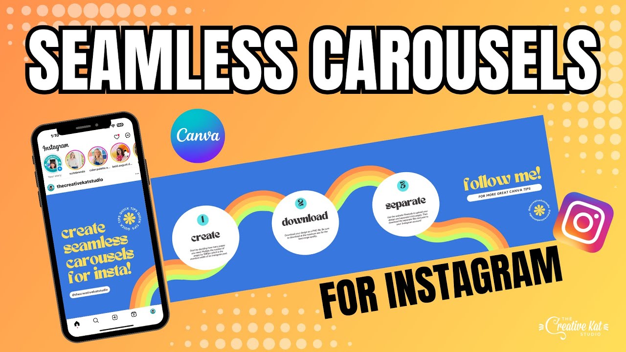 Create a Seamless INSTAGRAM CAROUSEL Using Canva!
