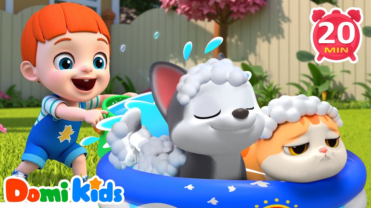 Splish Splash! It’s Pet Bath Time🛁| Healthy Habits | Animals Songs & Nursery Rhymes | Animal Party