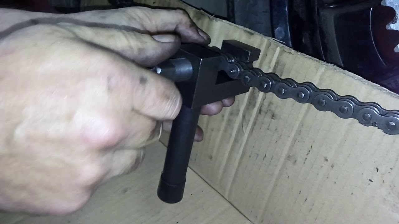 Como rebitar/remanchar corrente de moto