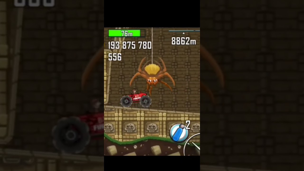 Hill Climb Racing Spider Jungle Map | Gameplay | #shorts