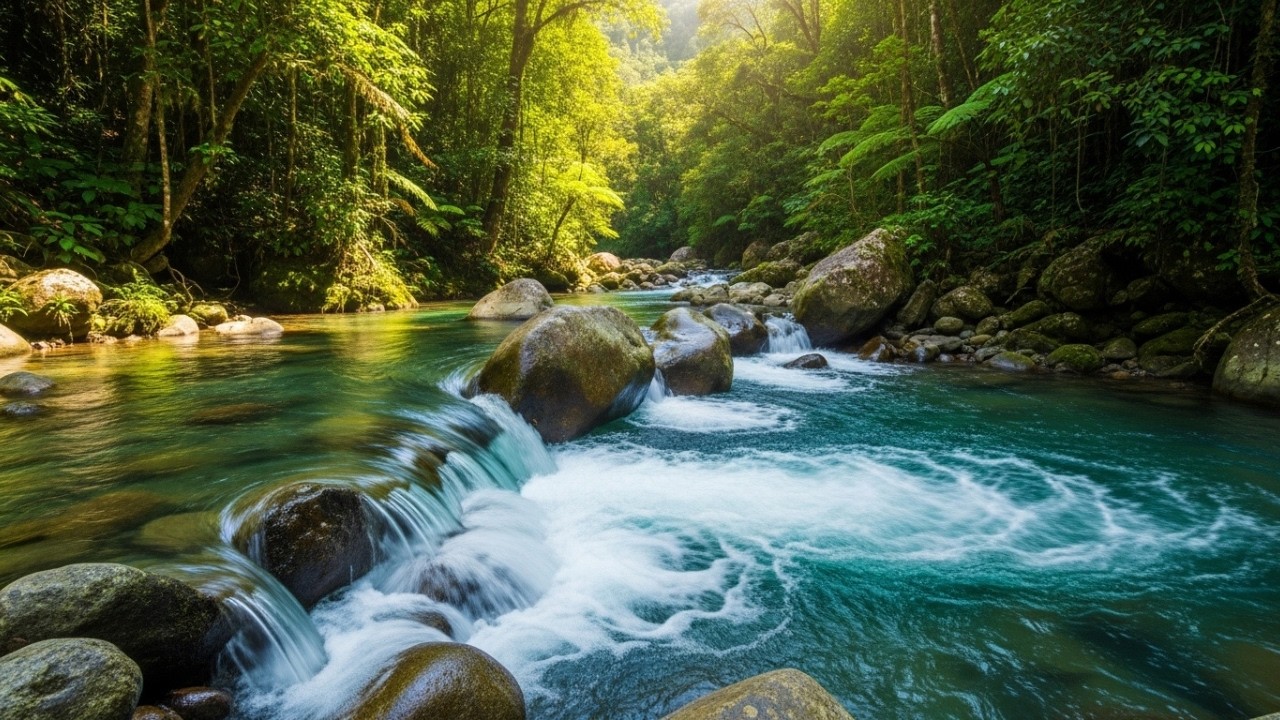 Scenic River Flow in the Woods – Ultimate Relaxation Video