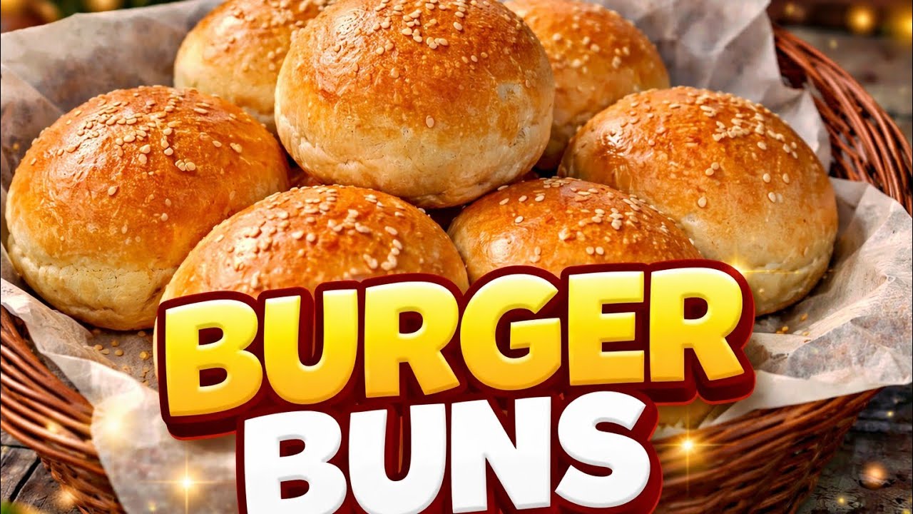 Soft & Fluffy Burger Buns | Bakery Style at Home 🍔