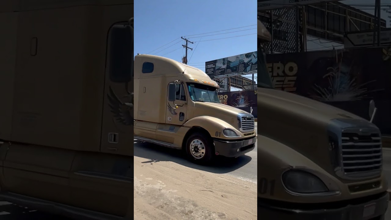 A golden freightliner Century #bigrigs #cabover #trucking ￼#FreightlinerCentury ￼